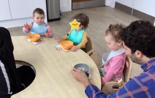Breakfast time for our babies on Father's Day