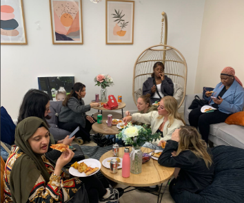 Team bonding over lunch